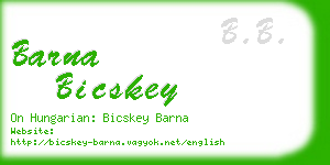 barna bicskey business card